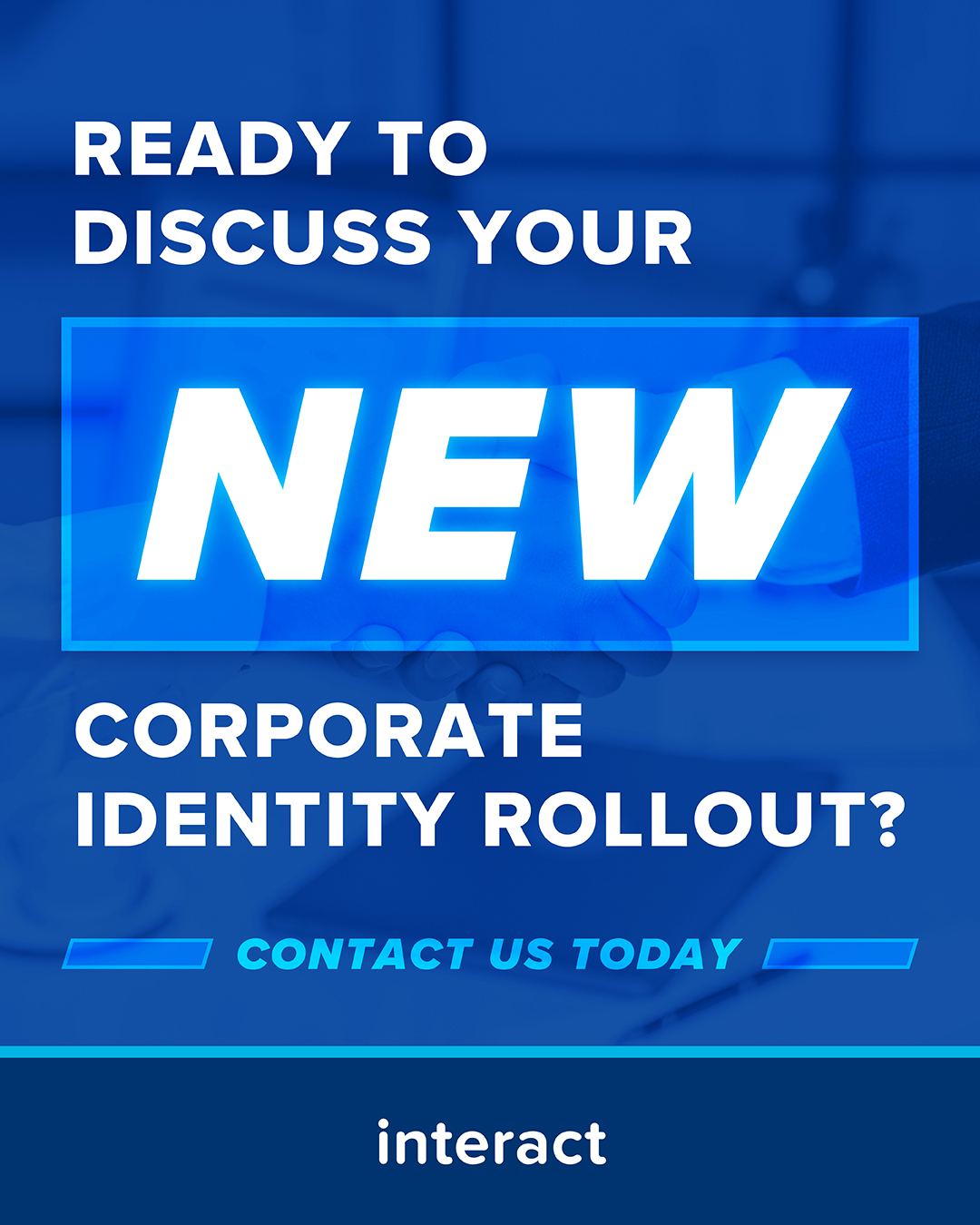 New Corporate Identity Rollout Graphic – V1